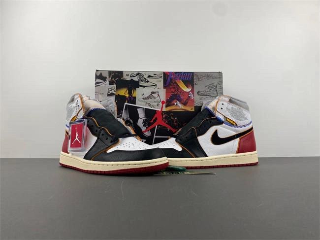 Original Jordan 1 Retro High Union Los Angeles Black Toe BV1300- 3587