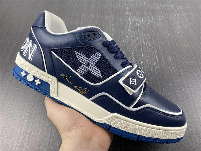 Luis Vitton Trainer Navy Mesh  1A9DEG EasyCare 2155